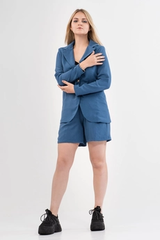 Костюм с шортами 423-20 синий Amelia Lux