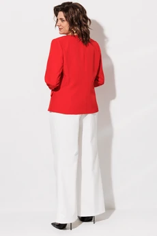 Костюм брючный 1123 красный + молочный ANASTASIA MAK