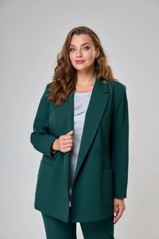 Костюм брючный 1141 изумрудный ANASTASIA MAK
