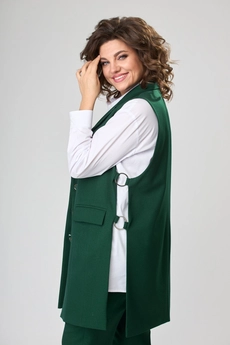 Костюм брючный 1153 зеленый ANASTASIA MAK