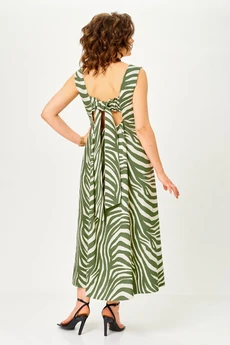 Сарафан 1268 зеленый+молочный ANASTASIA MAK
