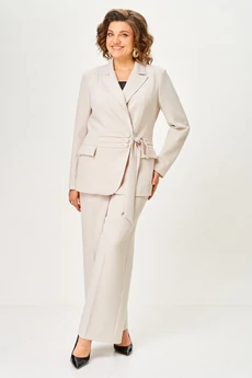 Костюм брючный 1277 бежевый ANASTASIA MAK