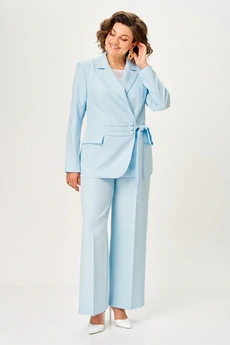 Костюм брючный 1277 голубой ANASTASIA MAK