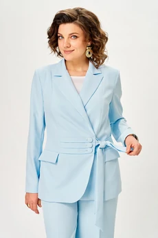 Костюм брючный 1277 голубой ANASTASIA MAK