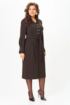 Платье 1296 коричневый ANASTASIA MAK