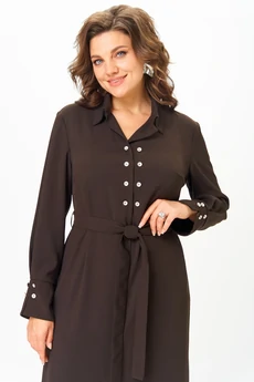 Платье 1296 коричневый ANASTASIA MAK