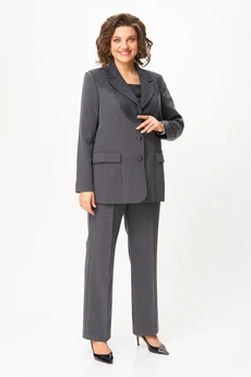 Костюм брючный 1297 серый ANASTASIA MAK