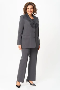 Костюм брючный 1297 серый ANASTASIA MAK