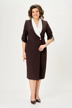 Платье 1308 коричневый ANASTASIA MAK