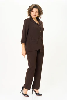 Костюм брючный 1311 коричневый ANASTASIA MAK