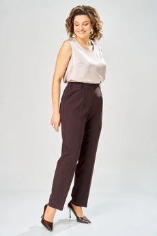 Костюм брючный 1315 коричневый + пудра ANASTASIA MAK