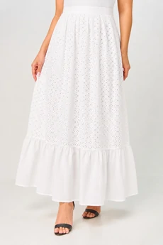 Костюм с юбкой 1316 белый ANASTASIA MAK
