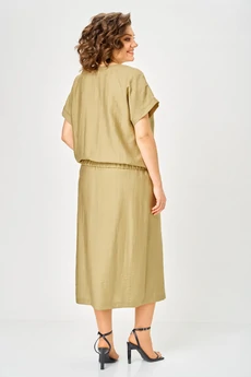 Костюм с юбкой 1320 горчица ANASTASIA MAK