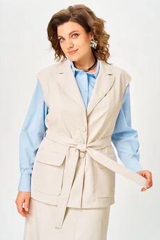 Жилет 1323 бежево-жемчужный ANASTASIA MAK