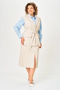 Жилет 1323 бежево-жемчужный ANASTASIA MAK