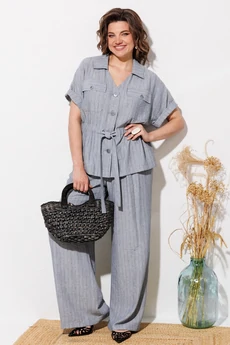 Костюм брючный 1337 светло-серый ANASTASIA MAK