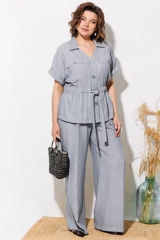 Костюм брючный 1337 светло-серый ANASTASIA MAK