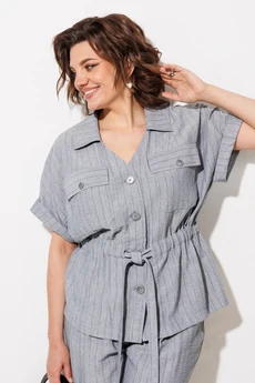 Костюм брючный 1337 светло-серый ANASTASIA MAK