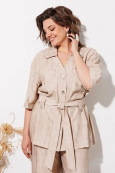 Костюм брючный 1339 бежевый ANASTASIA MAK