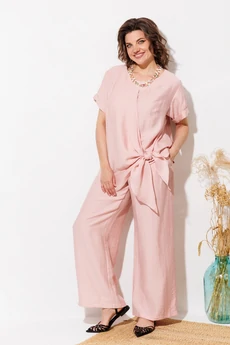 Костюм брючный 1340 розовый ANASTASIA MAK