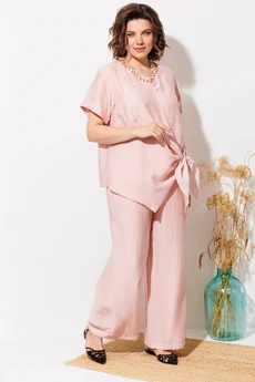 Костюм брючный 1340 розовый ANASTASIA MAK