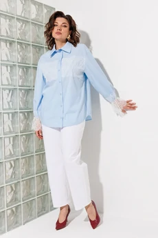 Блузка 1352 голубой ANASTASIA MAK