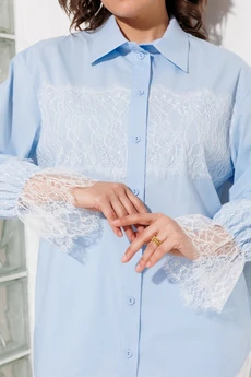 Блузка 1352 голубой ANASTASIA MAK