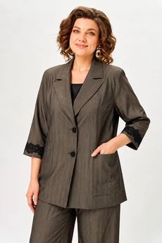Костюм брючный 1357 графитовый ANASTASIA MAK