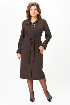 Платье 1296 коричневый ANASTASIA MAK