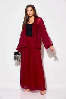 Костюм брючный 1063-1 бордовый Anastasia