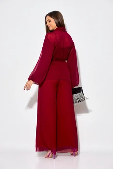 Костюм брючный 1063-1 бордовый Anastasia