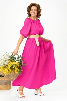 Платье 1236-2 фуксия Anastasia