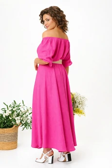 Платье 1236-2 фуксия Anastasia