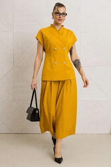 Костюм с юбкой 1330 медовый Anastasia