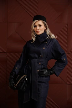 Костюм брючный 1406 деним Anastasia