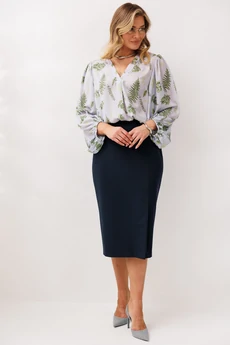 Костюм с юбкой 1049-1 темно-серый Anastasia