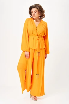 Костюм брючный 1063-1 апельсиновый Anastasia