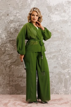 Костюм брючный 1063-1 травяной зеленый Anastasia