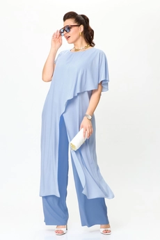 Костюм брючный 1100 голубой Anastasia