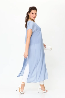 Костюм брючный 1100-3 голубой Anastasia