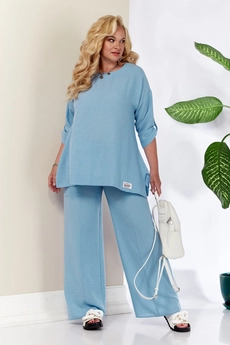 Костюм брючный 1102 голубой Anastasia