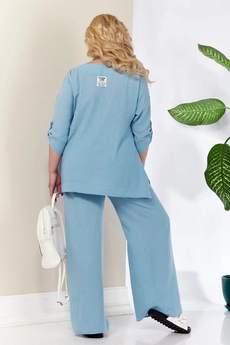 Костюм брючный 1102 голубой Anastasia