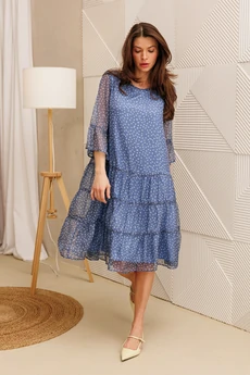 Платье 1110 голубой Anastasia