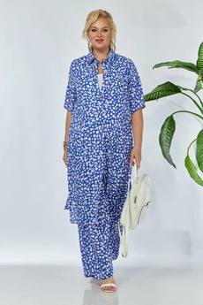 Костюм брючный 1127 синий Anastasia