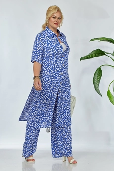 Костюм брючный 1127 синий Anastasia
