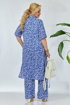 Костюм брючный 1127 синий Anastasia