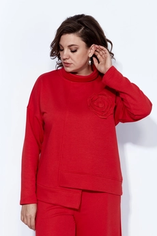 Костюм брючный 1152 красный Anastasia