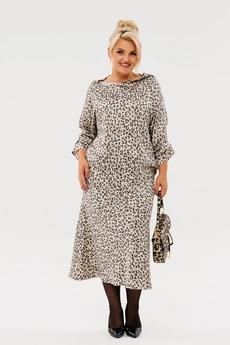 Костюм с юбкой 1158 платина Anastasia