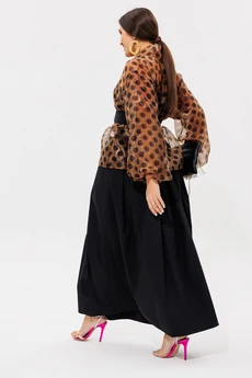 Костюм с юбкой 1162-1 кофе Anastasia