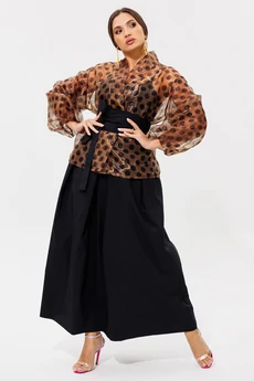 Костюм с юбкой 1162-1 кофе Anastasia